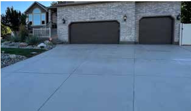 Driveways — concrete work